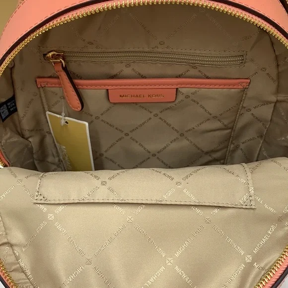 Michael Kors Jaycee Medium Zip Pocket Backpack Sherbert color - Picture 12 of 16